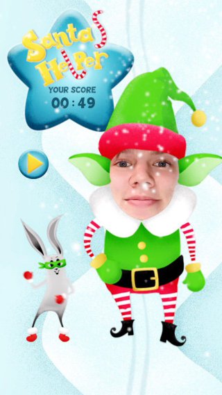 Snapchat game Santa’s Helper