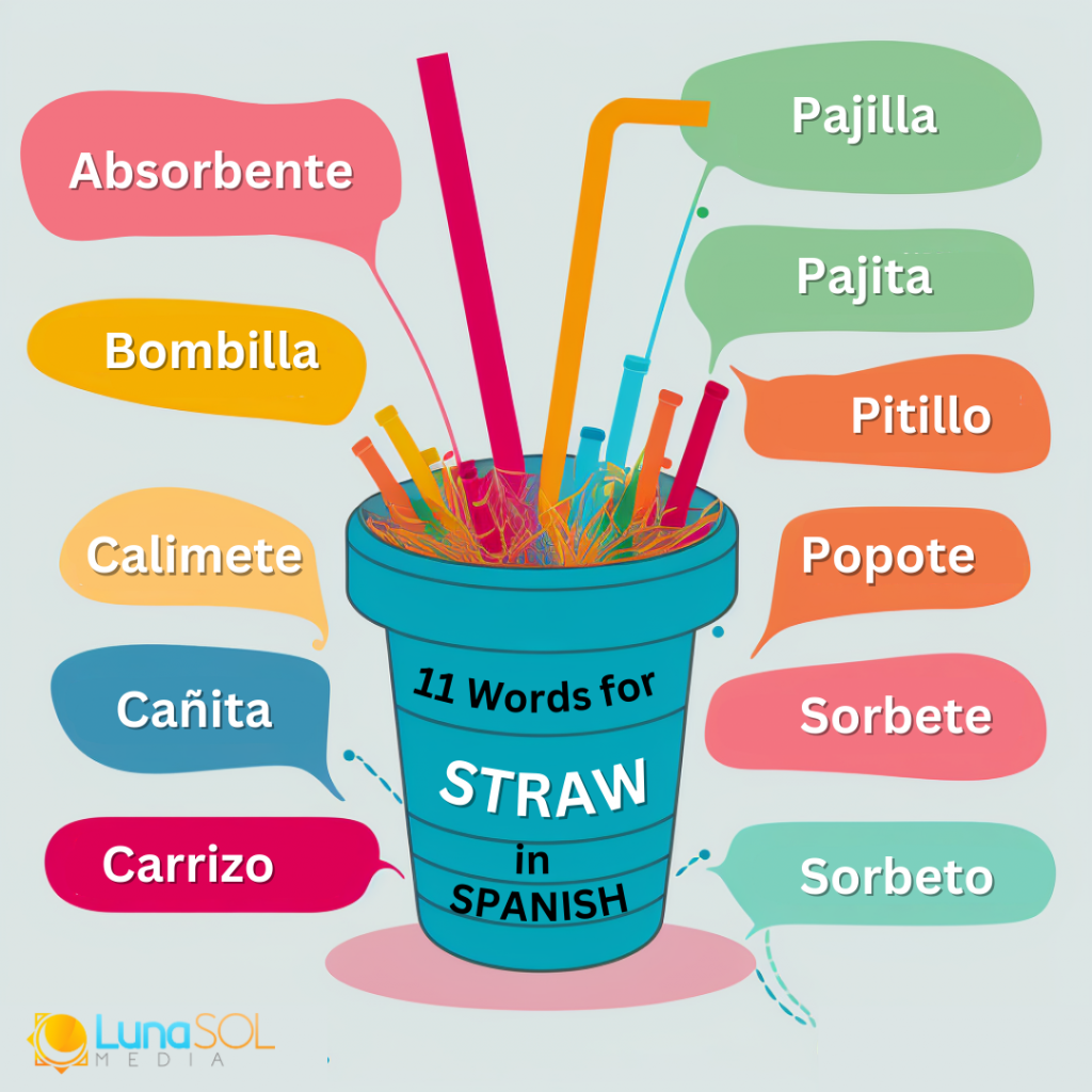 Infographic - Spanish Word Straw Translations