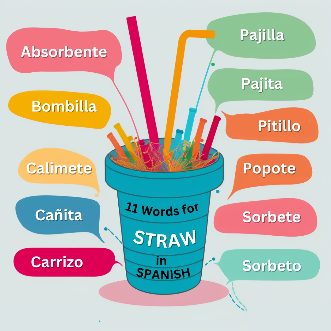 Infographic Spanish Word Straw Translations Lunasol Media 