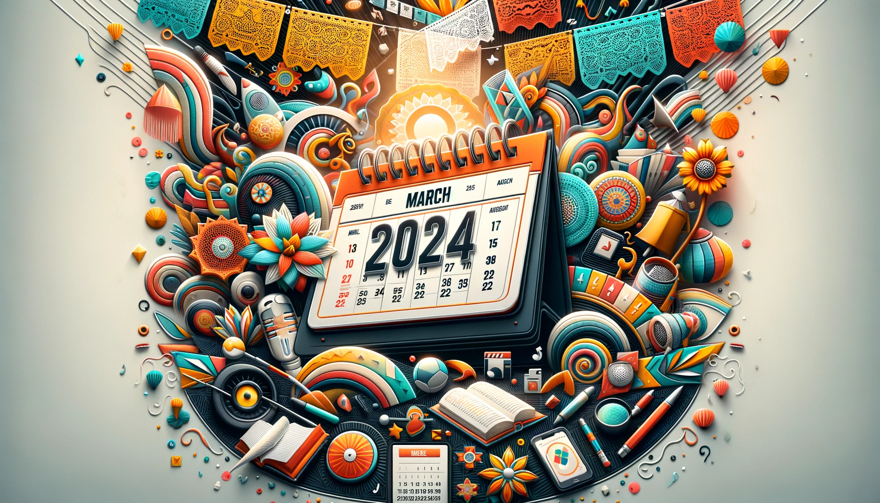 March 2024 Hispanic Marketing Content Calendar by LunaSol Media